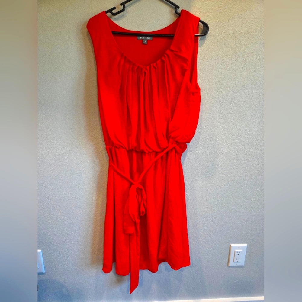 Sleeveless Dress with Tie Waist